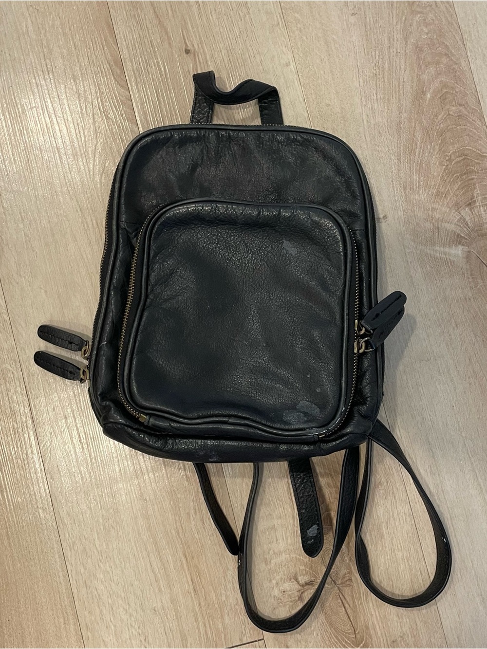 Margot Compact Black Leather Backpack - Classic Carry